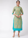 Embroidered Side Dual Patch Semi-Festive Kurta