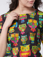 Owl Print Top