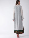 Green Mughal Printed Top With Skirt And Embroidered Shrug