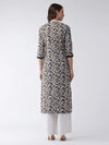 Muticolor Printed Yoke Straight Fit Kurta