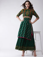 Mughal High-Low Kurta With Front Dori