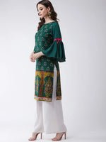 Mughal Printed Bell Sleeves Kurta