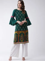 Mughal Printed Bell Sleeves Kurta