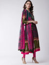 Mughal Flared Kurta With Tie-Dye Dupatta-PK4323-S