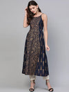 Navy Blue Printed Strappy Kurta