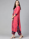 Embroidered Jacket With Printed Top And Pants-PKC10080-S