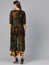 Embroidered Jacket With Printed Top And Pants-PKC10077-S