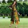 Embroidered Jacket With Printed Top And Pants-PKC10077-S