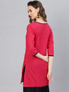 3/4sleeves front buttoned kurti-PKL4347RD-S