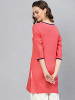 3/4sleeves front buttoned kurti-PKL4347CRL-S