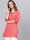 3/4sleeves front buttoned kurti-PKL4347CRL-S