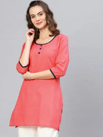 3/4sleeves front buttoned kurti-PKL4347CRL-S