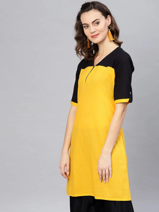 Half Sleeve Solid Kurti