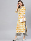 Embroidered Printed Kurta With Pants