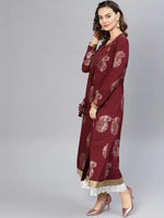 Foil Printed Layered Kurta