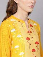 Allover Flamingo Printed Straight Kurta