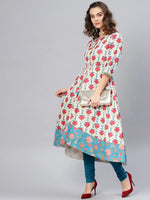 Floral Asymmetric Flared Kurta