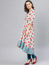 Floral Asymmetric Flared Kurta