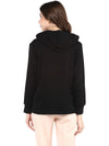 Solid Hooded Sweatshirts With Zipper-PKJ2023BLACK-S