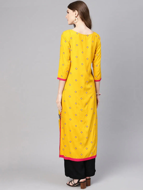 Mirror Image Flamingo Straight Kurta