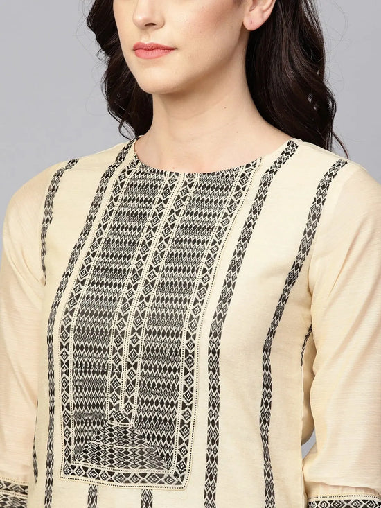 Straight Fit Stripe Printed Kurta