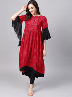 Handloom Button Embroidered Kurta