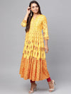 Tribal Print Flared Tiered Kurta