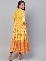 Tribal Print Flared Tiered Kurta