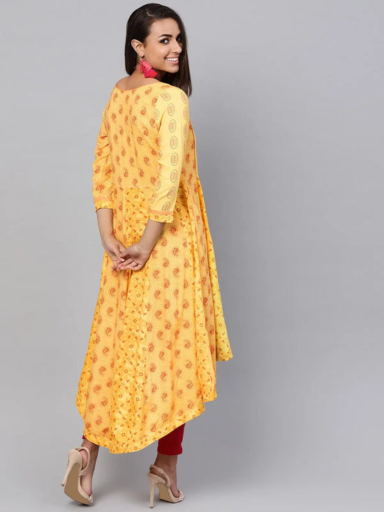 Tribal Print Yoke Kalidaar Kurta