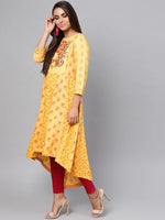 Tribal Print Yoke Kalidaar Kurta