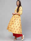 Tribal Print Flared Tassel Kurta