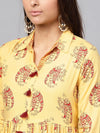 Tribal Print Flared Tassel Kurta