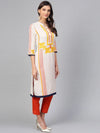 Off-White Placement Printed Kurta