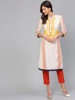 Off-White Placement Printed Kurta