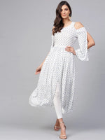 Printed Cold-Shoulder Assorted Kurta