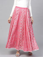 Lotus Inspired Printed Kalidaar Skirt