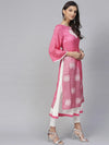 Lotus Inspired Double Layer Printed Kurta