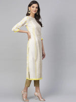 Printed Buttoned Neckline Kurta