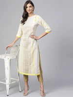 Printed Buttoned Neckline Kurta