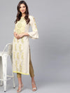 Printed Kurta With Bell Sleeves-PK4222-S