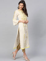 Printed Kurta With Bell Sleeves-PK4222-S