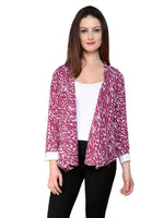 Pink Printed Blazer