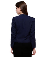 Blue Solid Blazer