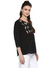 Pannkh Women's Bohemian Yoke Top-PKT5144-XS