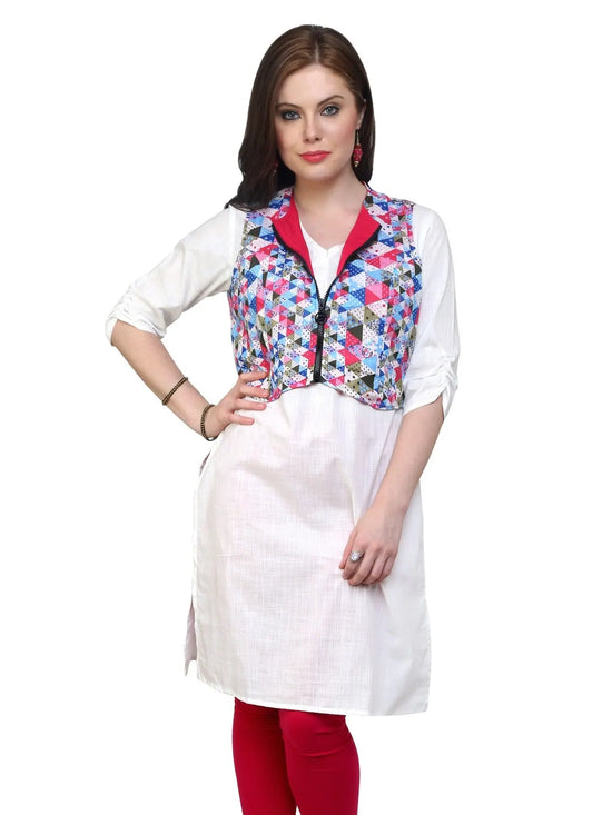 Pannkh Women's Waist-Jacket Kurti