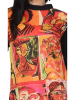 Casual 3/4 Sleeve Printed Kurti-Pk1002S