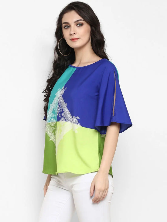 Pannkh Women's Quirky Placement print Top