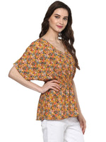 Pannkh Women's Floral Kaftan Top