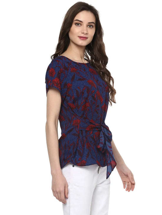 Floral Knot Top