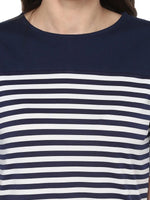 Breton Stripe Back Detail Top